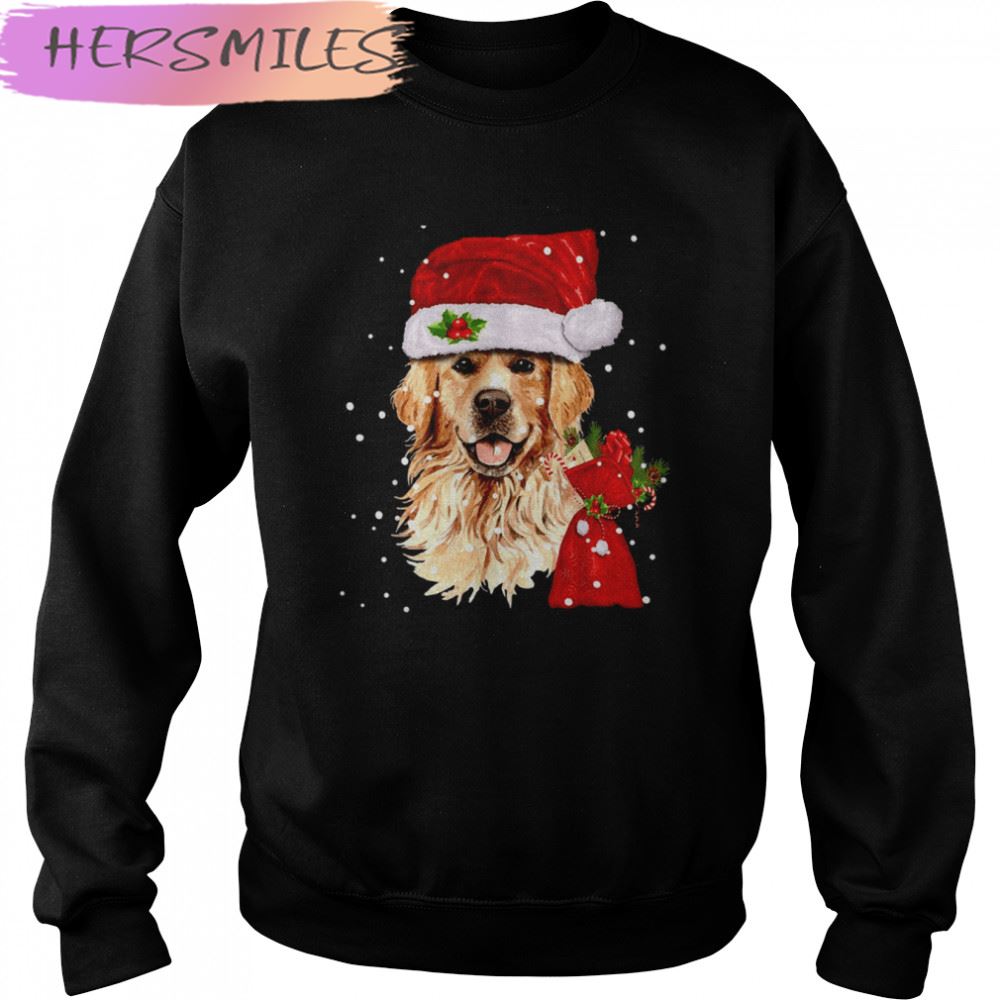 Golden Retriever Dog Christmas Holiday Gift T-shirt Golden Retriever Dog Christmas Holiday Gift T-shirt