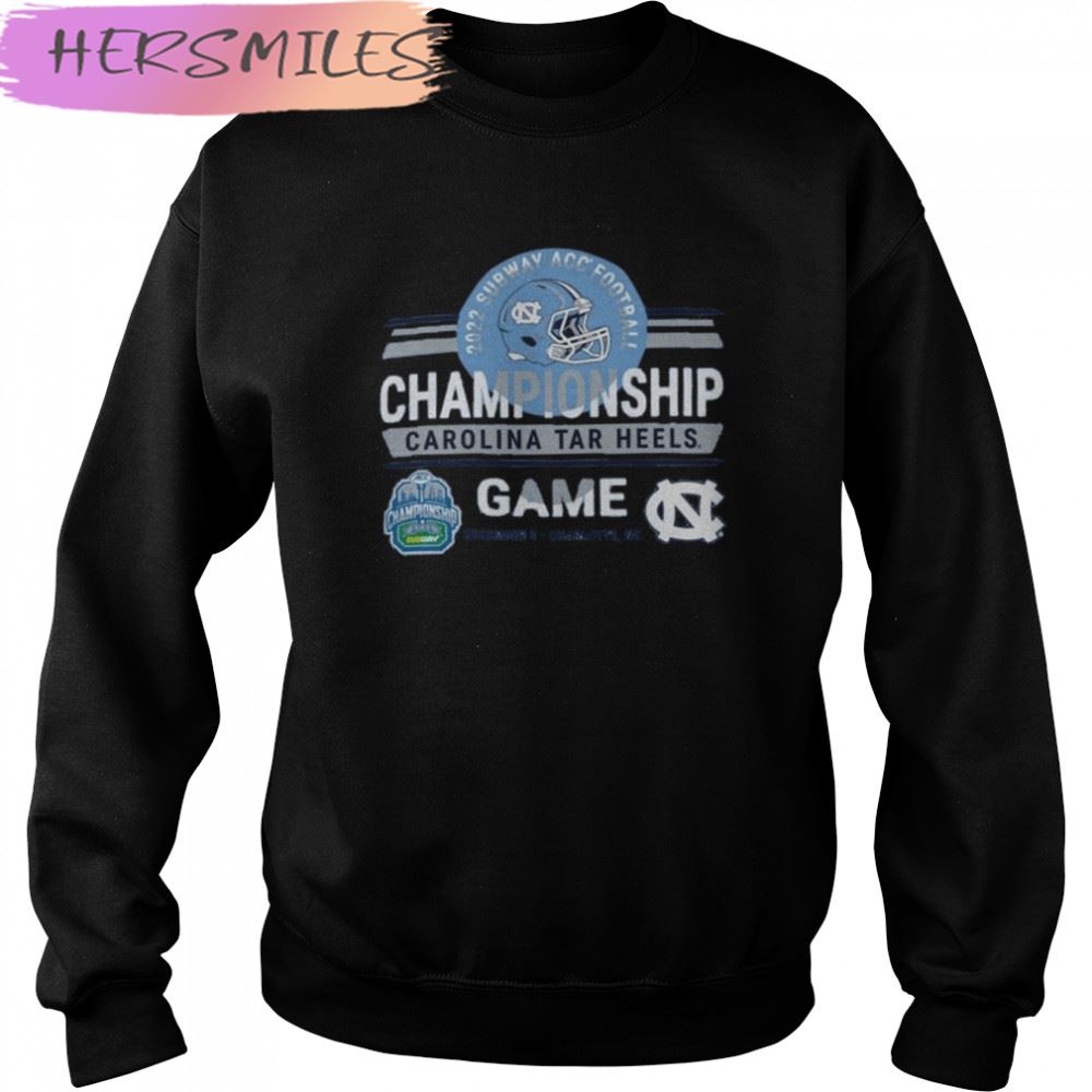 North Carolina Tar Heels Subway Atlantic Coast Conference Football Championship Game 2022 T-shirt North Carolina Tar Heels Subway Atlantic Coast Conference Football Championship Game 2022 T-shirt