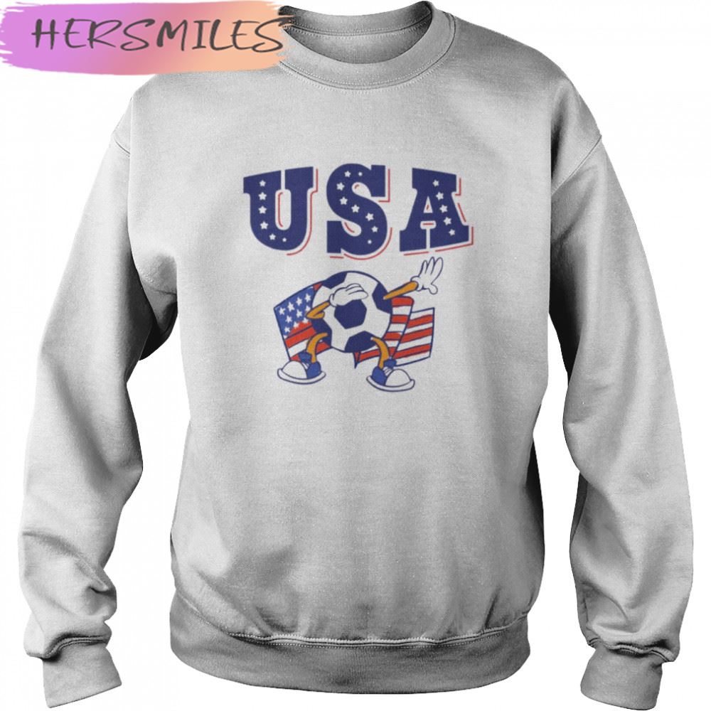 Dabbing Usa Soccer Fan Jersey American Flag T-shirt Dabbing Usa Soccer Fan Jersey American Flag T-shirt