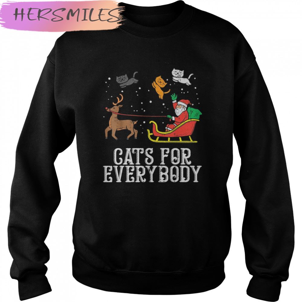 Santa Claus Cats For Everybody Christmas T-shirt Santa Claus Cats For Everybody Christmas T-shirt