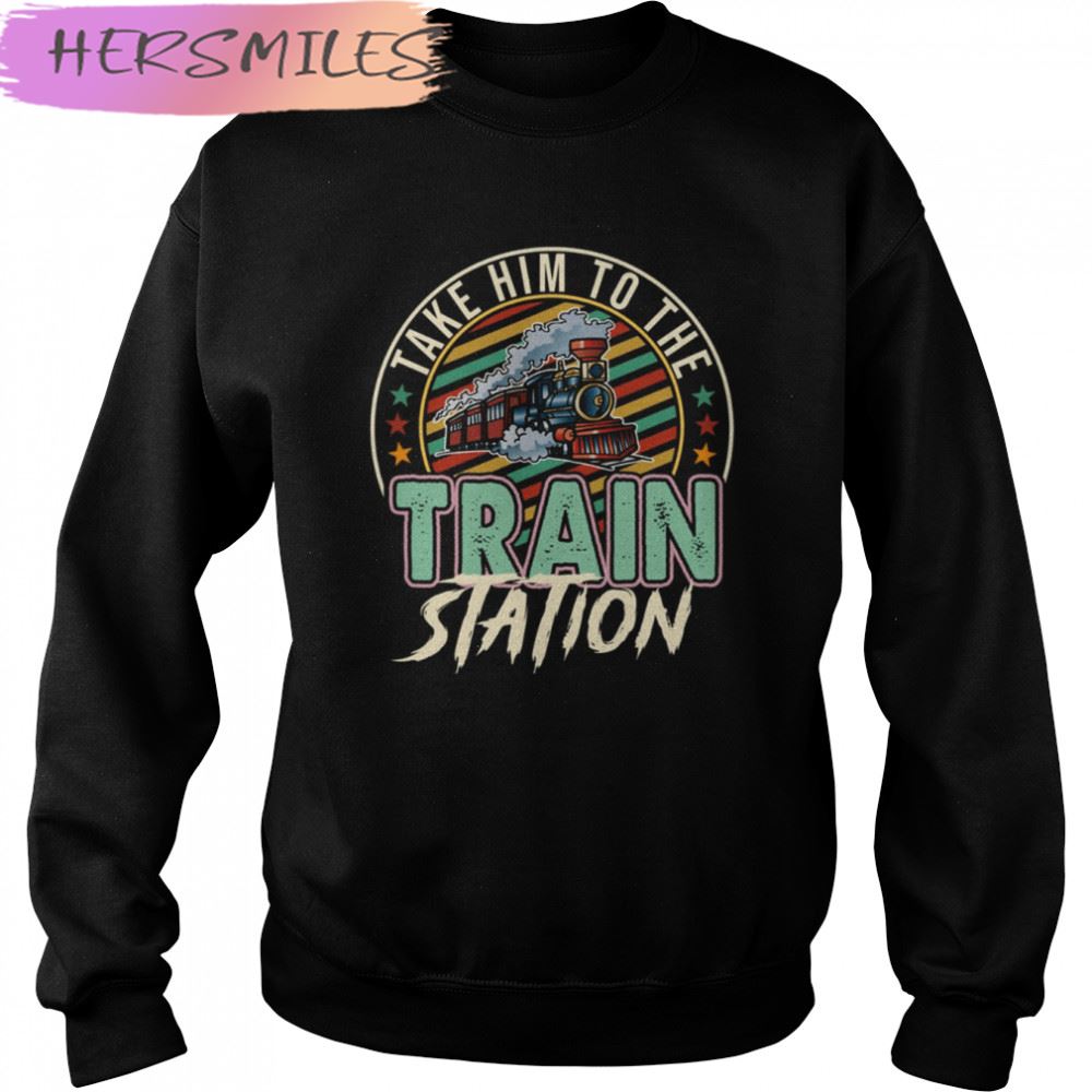 Take Him To The Train Station Retro Color Yellowstone Dutton T-shirt Take Him To The Train Station Retro Color Yellowstone Dutton T-shirt
