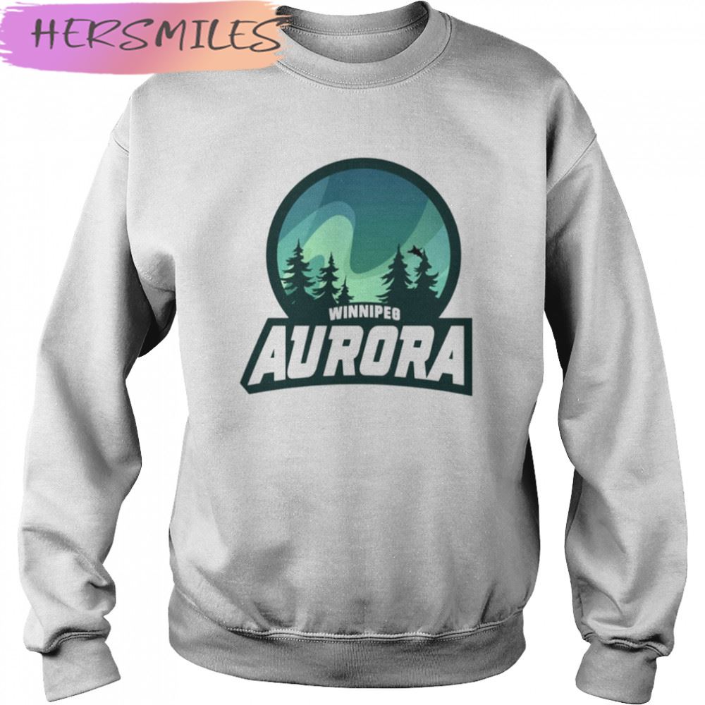 Winnipeg Aurora Alternate Simulation Hockey League T-shirt Winnipeg Aurora Alternate Simulation Hockey League T-shirt
