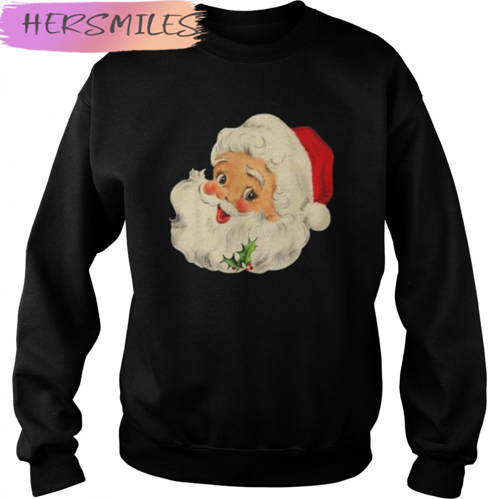 Vintage Christmas Santa Claus Face Funny Old Fashioned T-shirt Vintage Christmas Santa Claus Face Funny Old Fashioned T-shirt