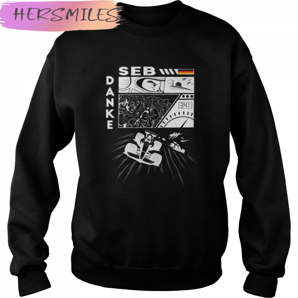 Thank You German Flag F1 Racing Anime Danke Seb T-shirt Thank You German Flag F1 Racing Anime Danke Seb T-shirt