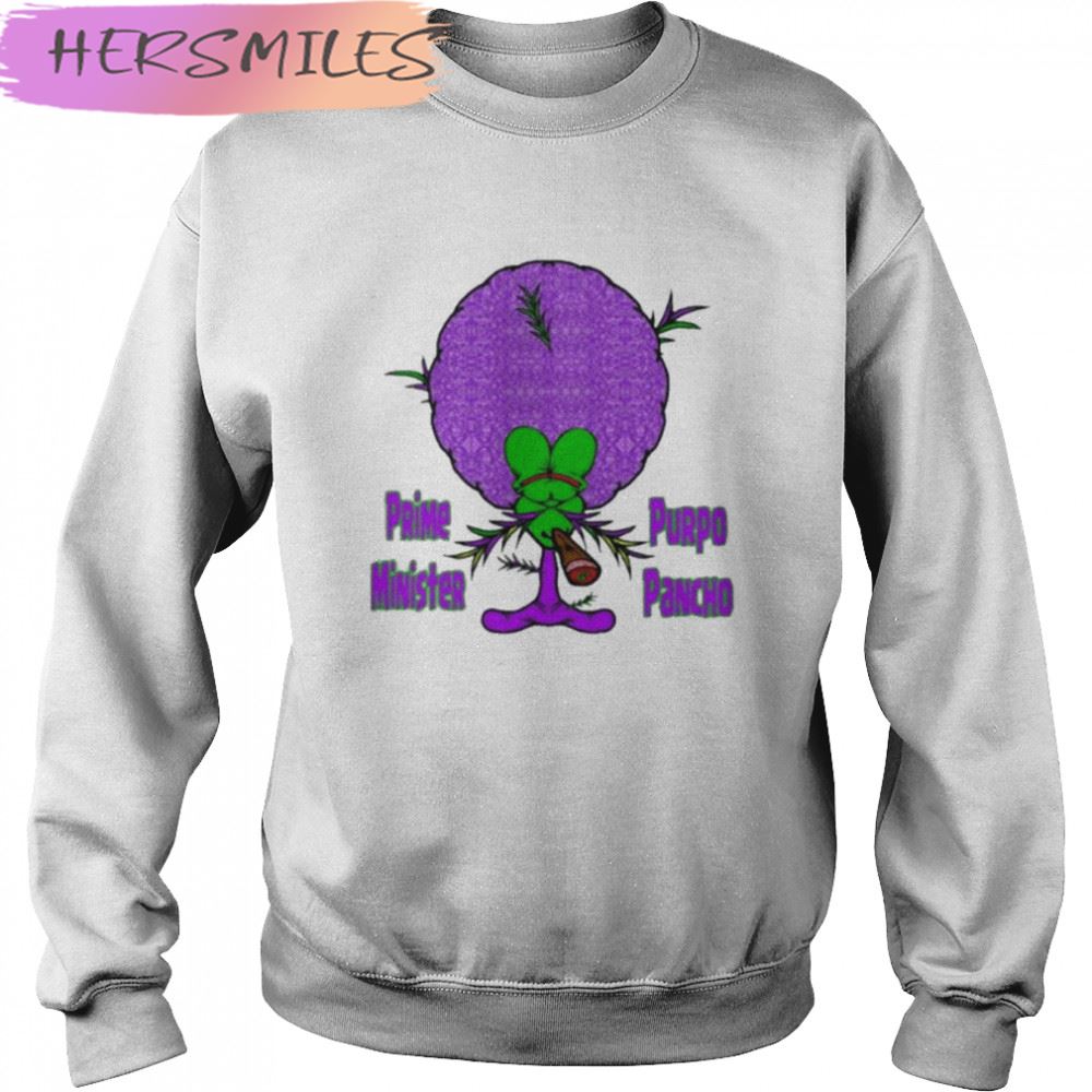 Prime Minister Purpo Pancho Billie Jean’s Haus Of Treez T-shirt Prime Minister Purpo Pancho Billie Jean’s Haus Of Treez T-shirt