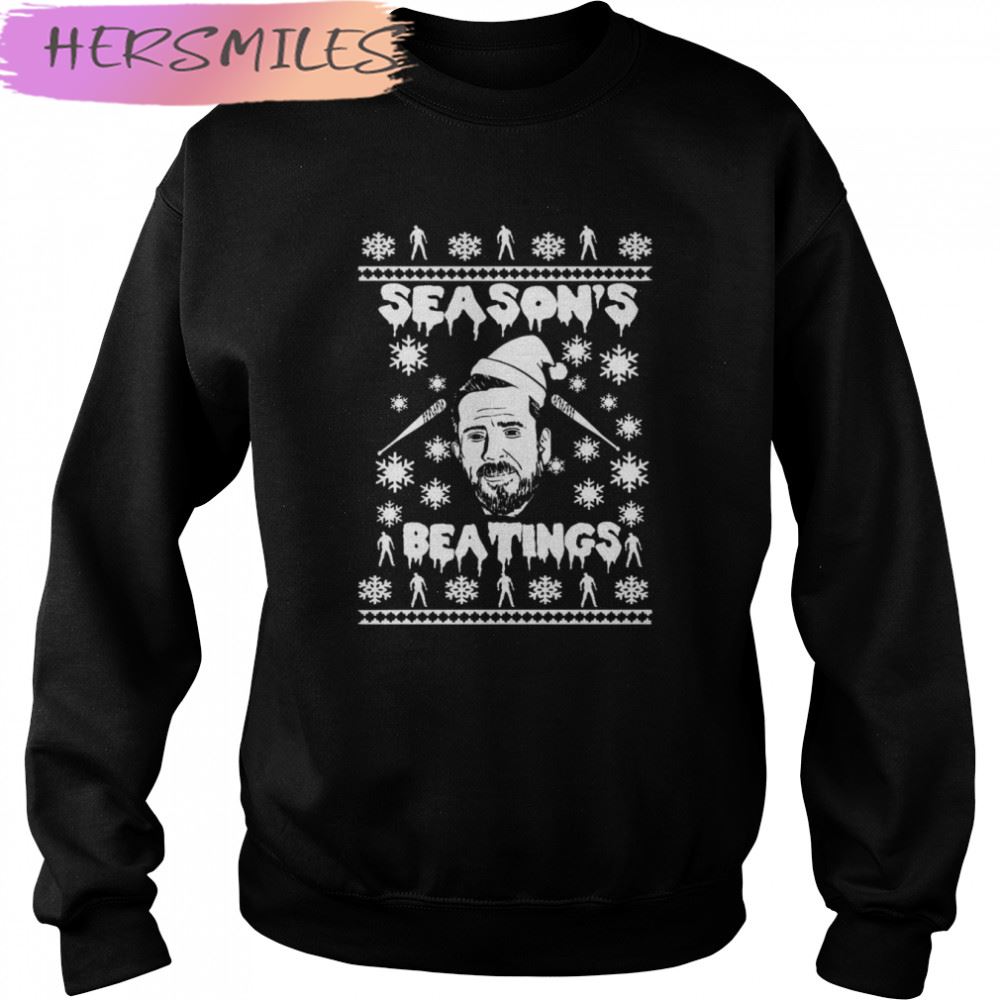 Santa Season’s Beatings Negan Ugly Christmas T-shirt Santa Season’s Beatings Negan Ugly Christmas T-shirt