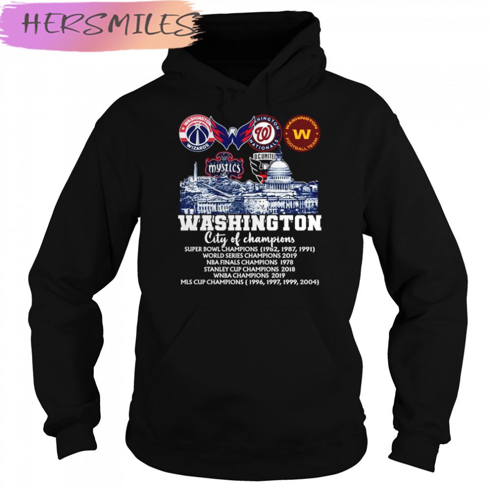 Hot Wizards Capitals Nationals Commanders Mystics DC United Washington City of Champions 2022 T-shirt Hot Wizards Capitals Nationals Commanders Mystics DC United Washington City of Champions 2022 T-shirt