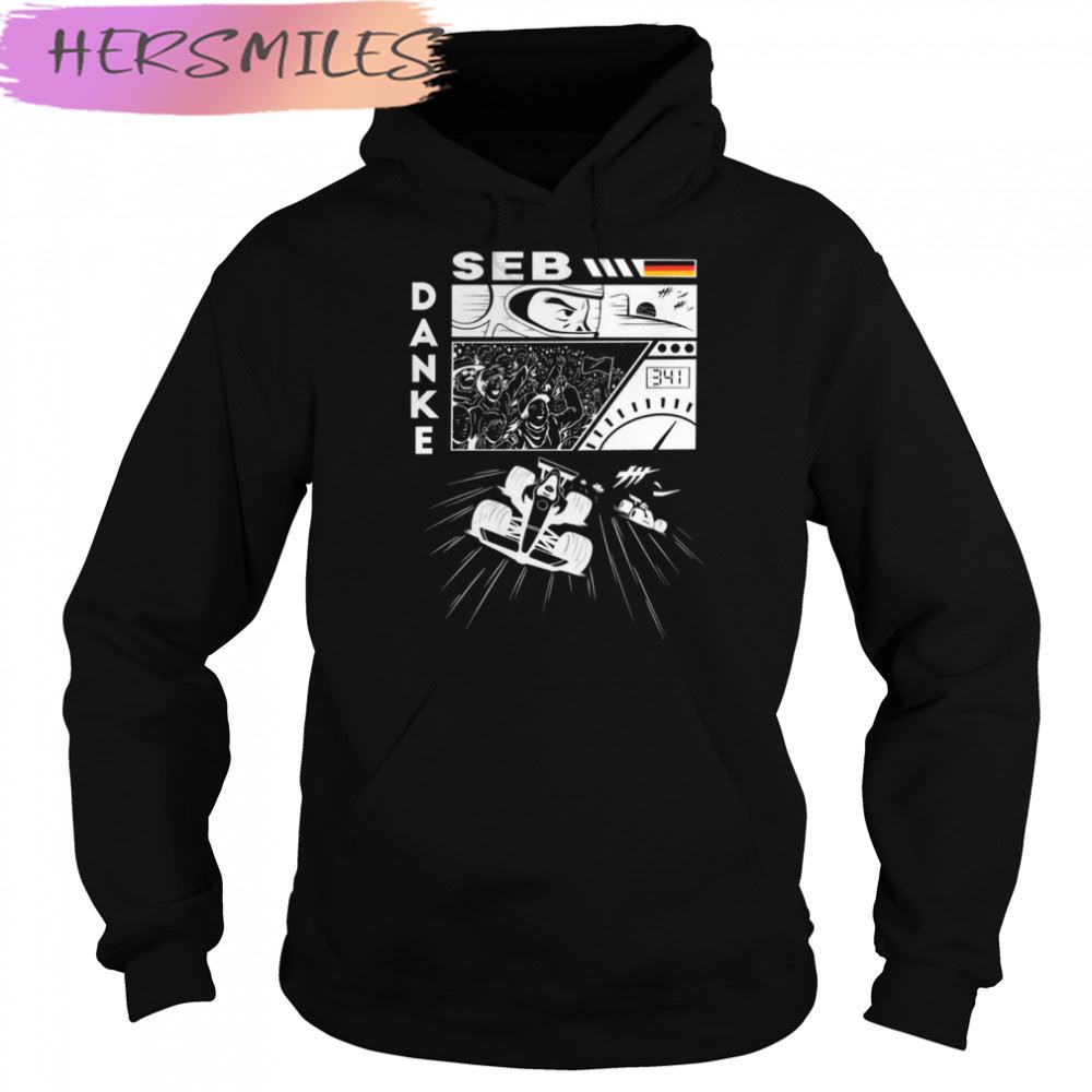 Thank You German Flag F1 Racing Anime Danke Seb T-shirt Thank You German Flag F1 Racing Anime Danke Seb T-shirt