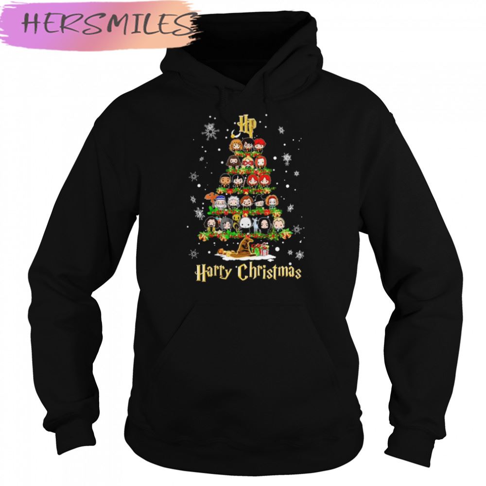 Harry Potter Characters Chibi Harry Christmas Tree T-shirt Harry Potter Characters Chibi Harry Christmas Tree T-shirt