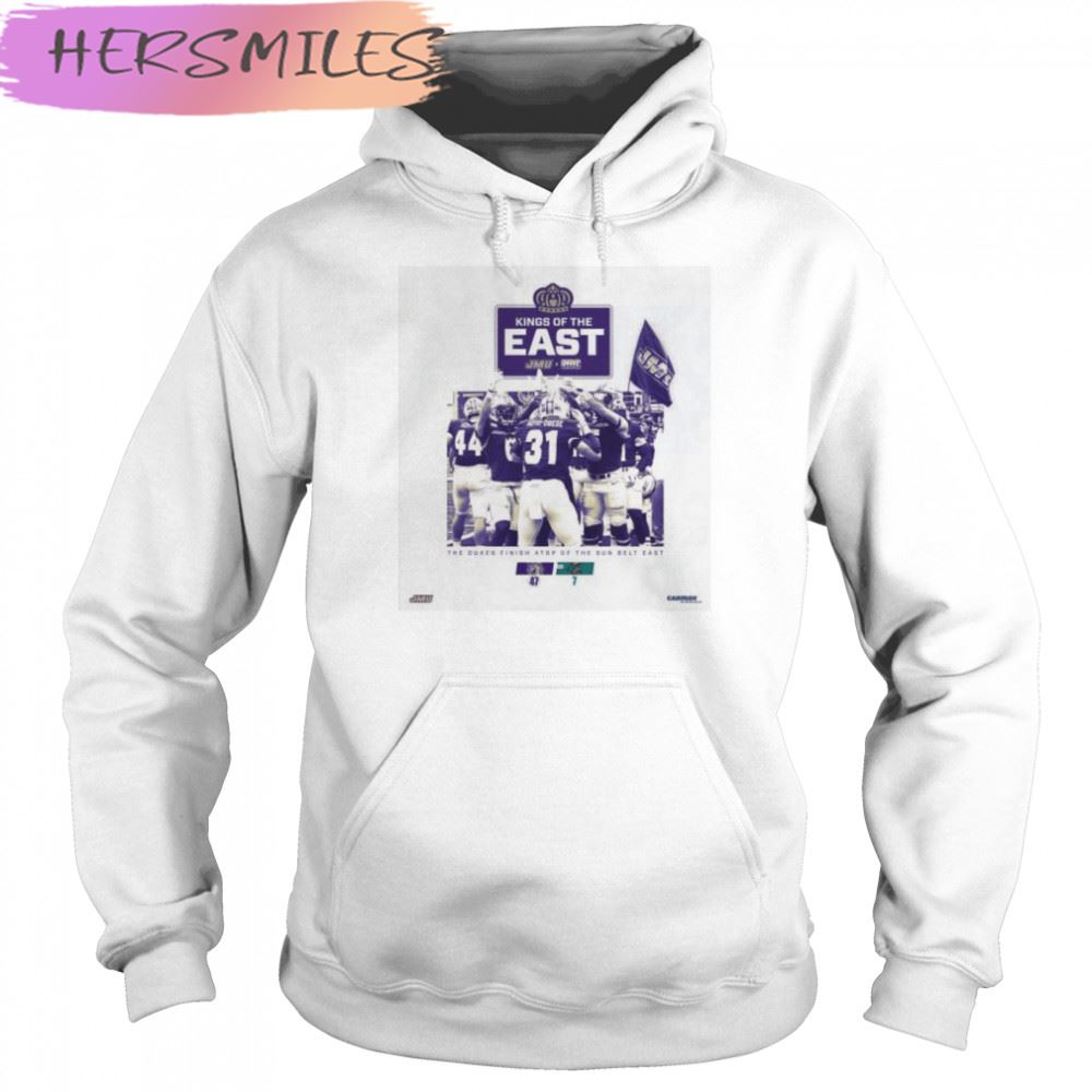 James Madison Dukes Kings of the East the Dukes Finish Atop of the Sun belt east T-shirt James Madison Dukes Kings of the East the Dukes Finish Atop of the Sun belt east T-shirt