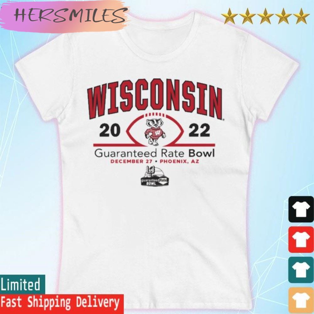 Guaranteed Rate Bowl Shop Wisconsin Logo 2022 T-shirt Guaranteed Rate Bowl Shop Wisconsin Logo 2022 T-shirt