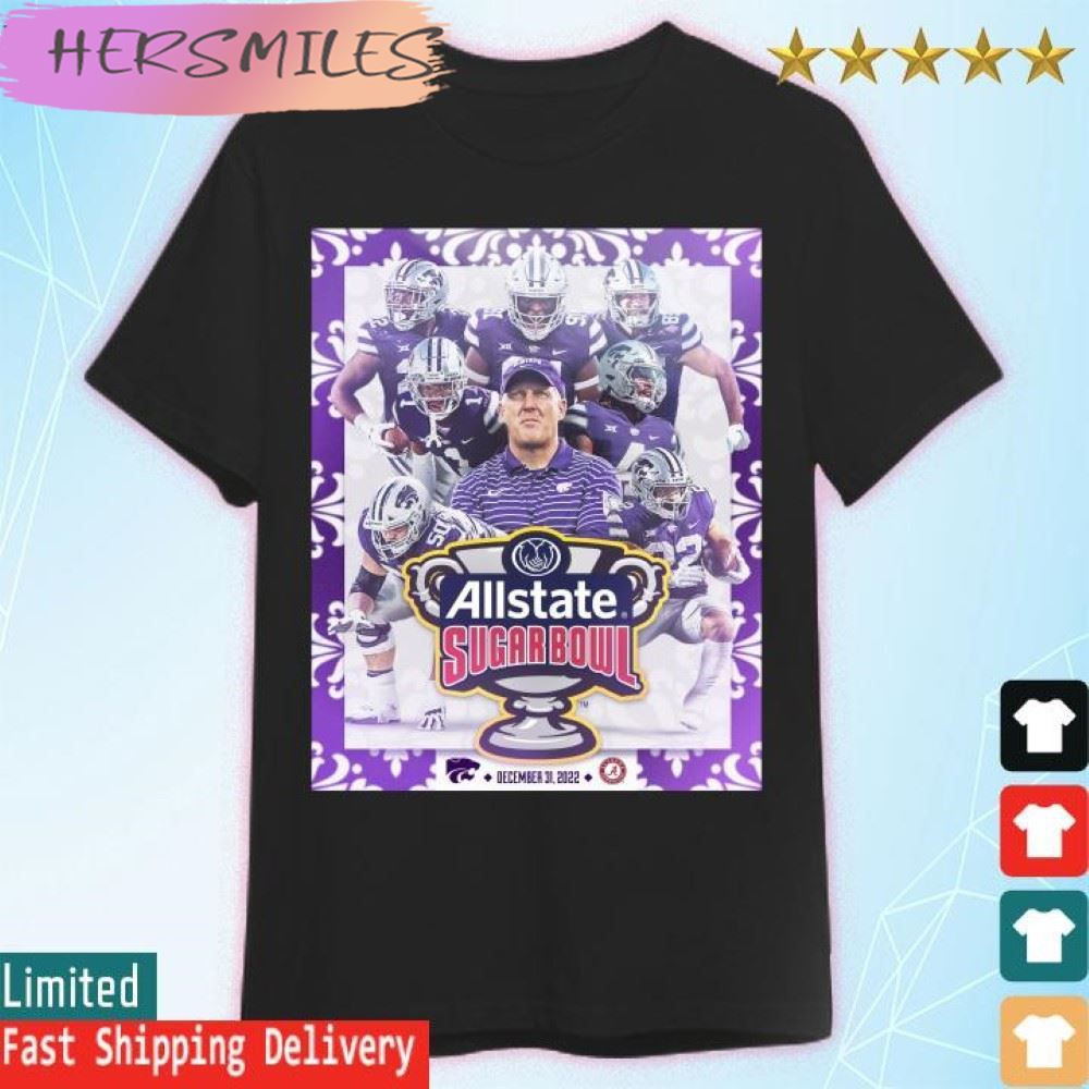 K-State Wildcats vs Alabama Crimson Tide 2022 AllState Sugar Bowl poster  T-shirt