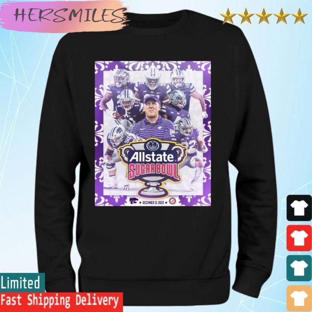 K-State Wildcats vs Alabama Crimson Tide 2022 AllState Sugar Bowl poster T-shirt K-State Wildcats vs Alabama Crimson Tide 2022 AllState Sugar Bowl poster T-shirt