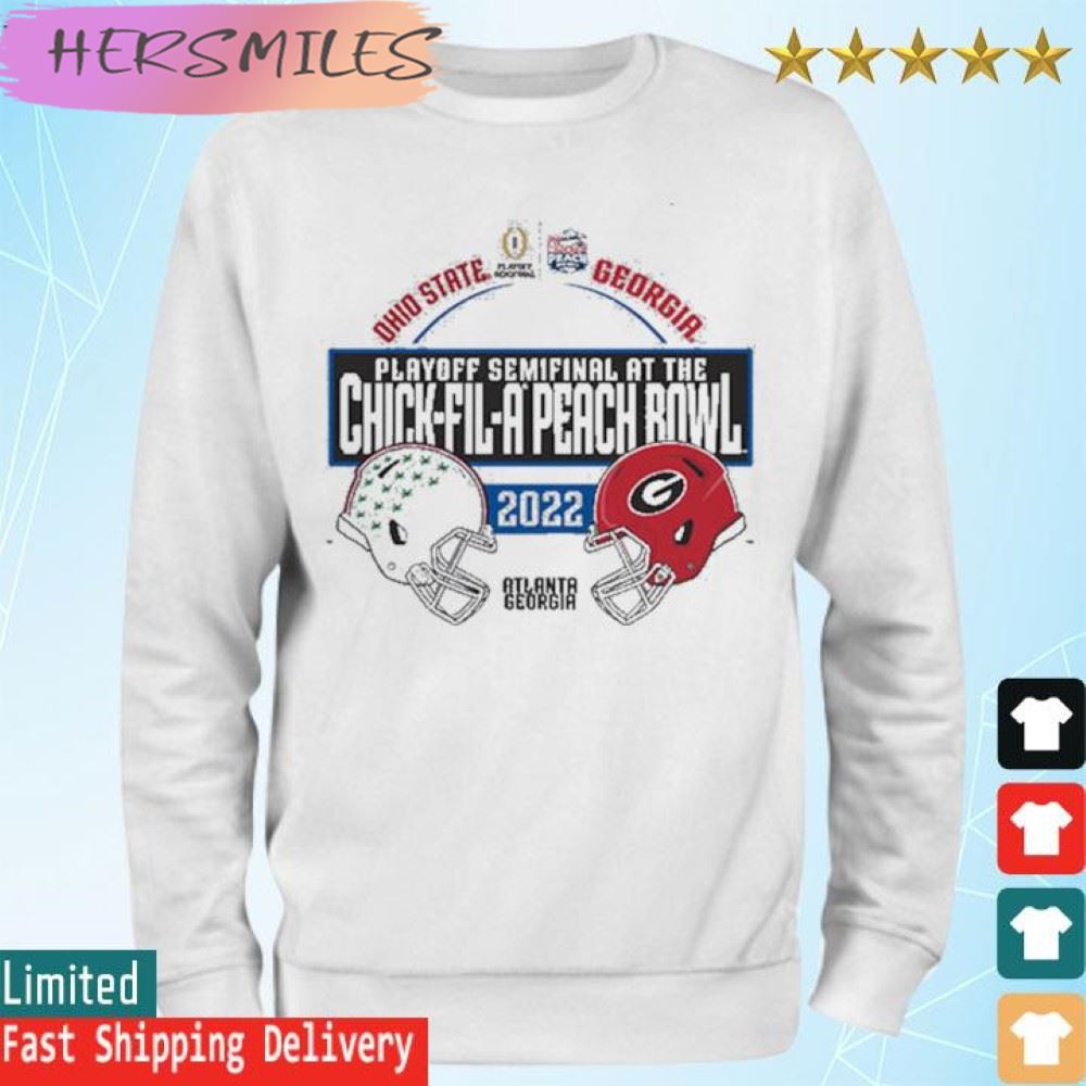 Ohio State Buckeyes vs Georgia Bulldogs 2022 at the Chick-Fil-A Peach Bowl T-shirt Ohio State Buckeyes vs Georgia Bulldogs 2022 at the Chick-Fil-A Peach Bowl T-shirt