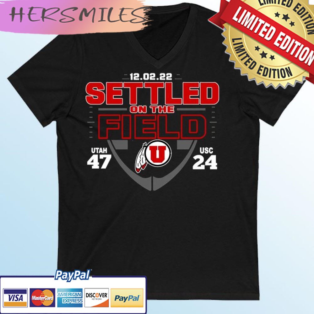 Settled On The Field Utah Utes 47-24 USC Trojans T-shirt