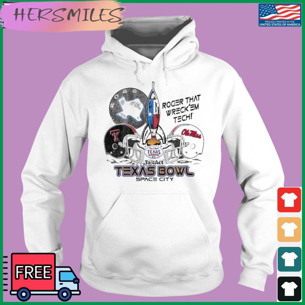Texas Tech Vs Ole Miss 2022 TaxAct Texas Bowl Space City T-shirt