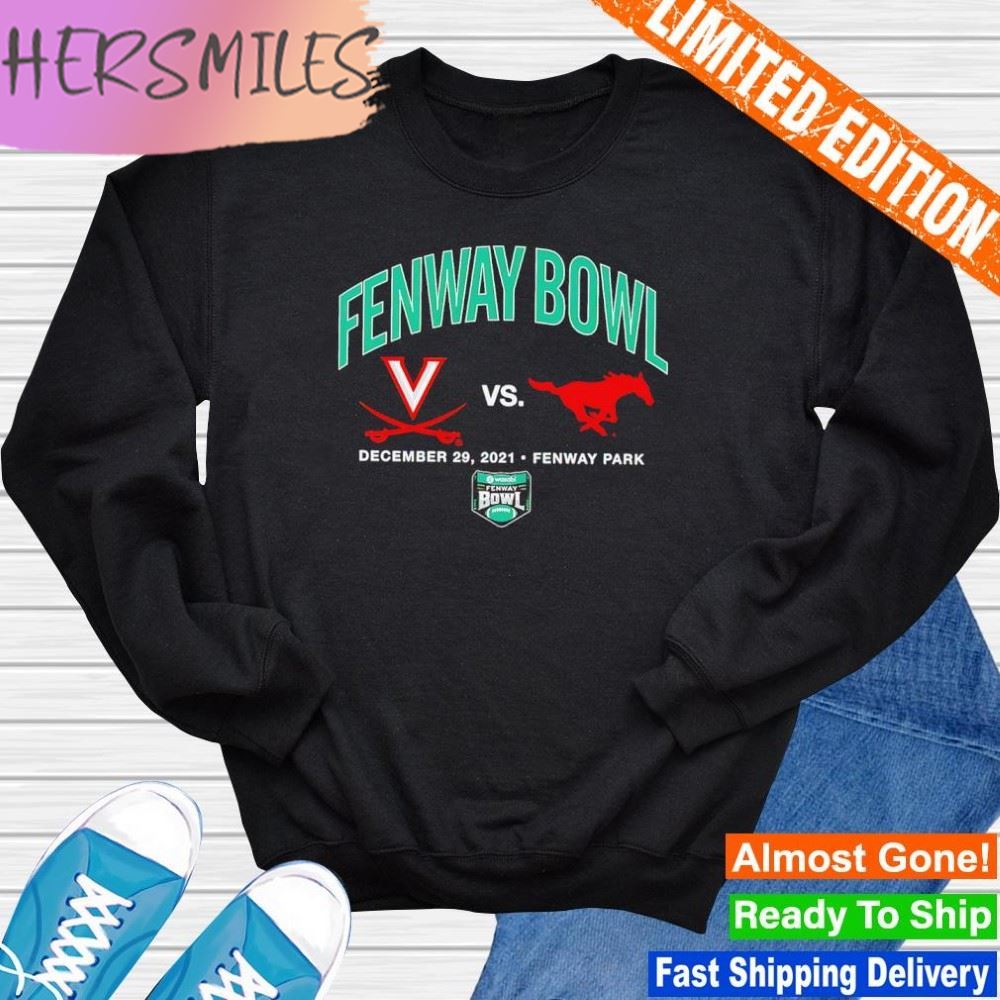 Virginia Cavaliers vs SMU Mustangs 2022 Fenway Bowl Dueling T-shirt Virginia Cavaliers vs SMU Mustangs 2022 Fenway Bowl Dueling T-shirt