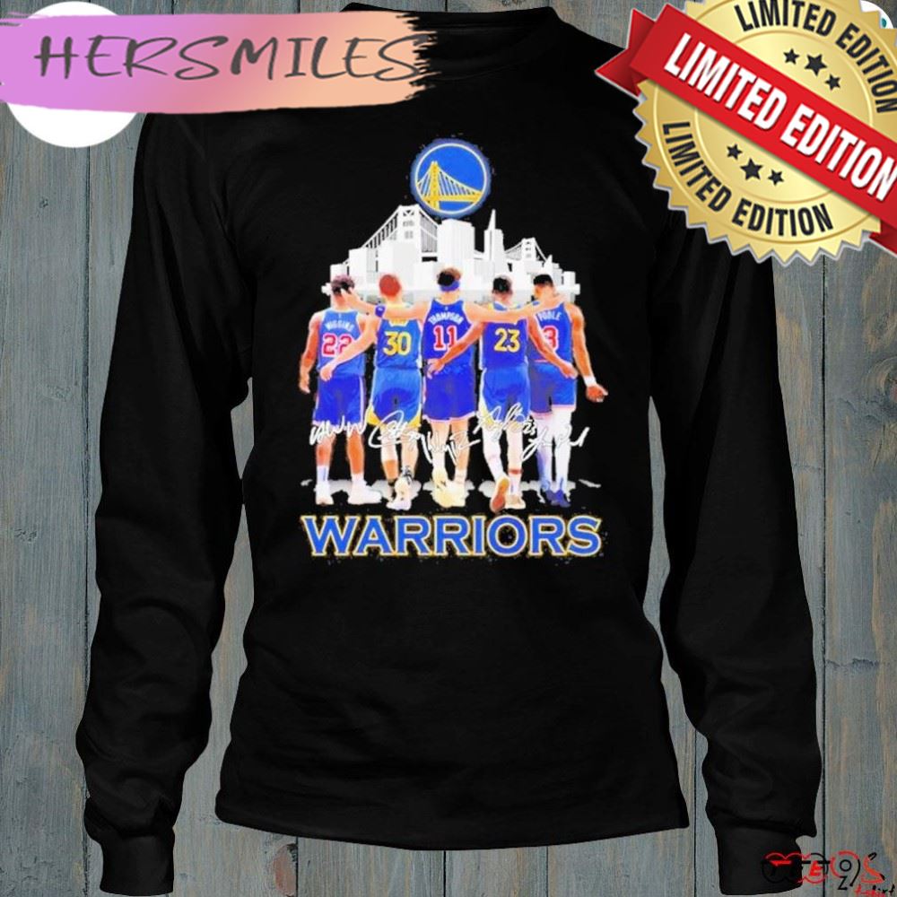 Wiggins Curry Thompson Green and Poole Golden State Warriors signatures T-Shirt Wiggins Curry Thompson Green and Poole Golden State Warriors signatures T-Shirt