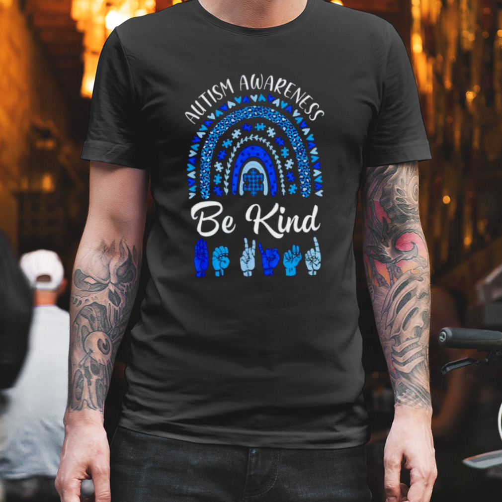 Autism Awareness Blue Rainbow Shirt