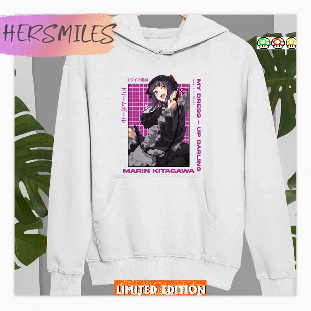 Black Hair Marin My Dress-Up Darling Japan Vibe  T-shirt