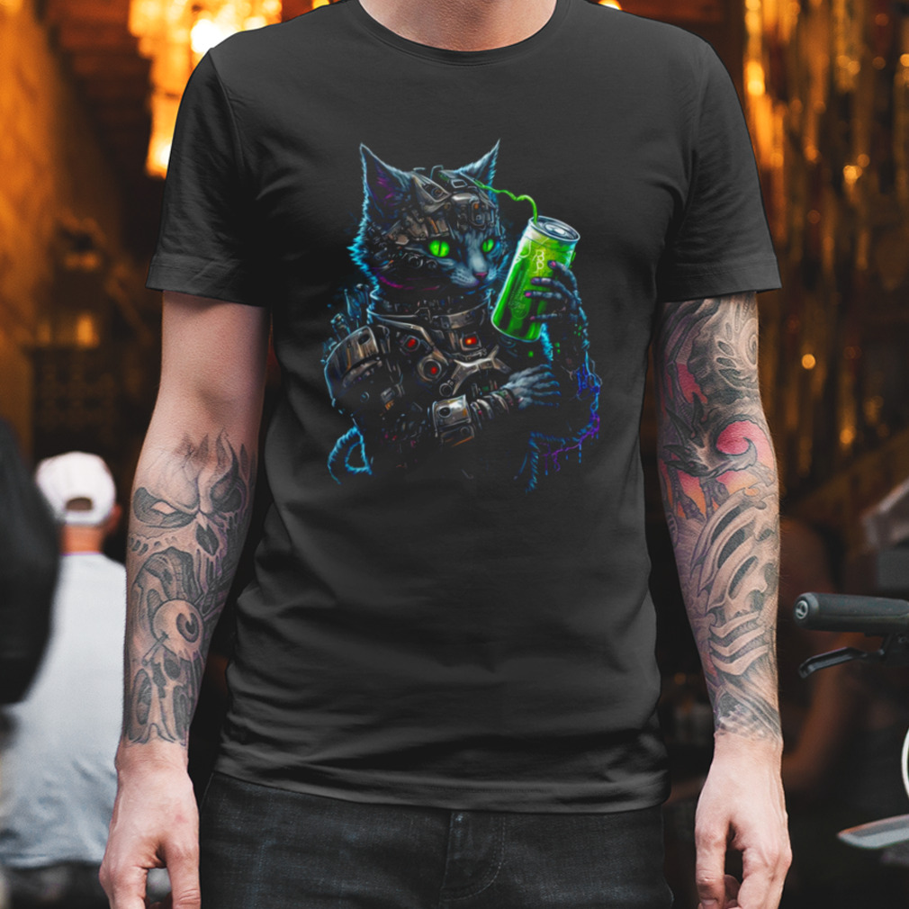 Cyborg Energy Fuel Cat Shirt