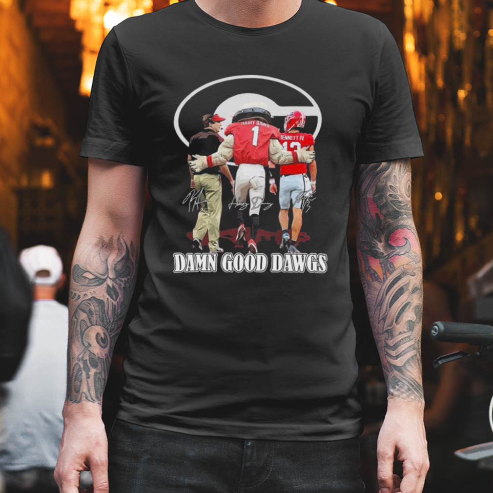 Damn Good Dawgs Georgia Bulldogs Signatures Shirt