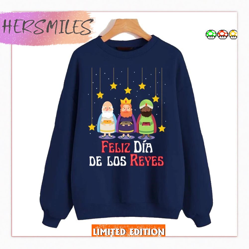 Epiphany Day Feliz Dia De Los Reyes Happy Three Kings Day  T-shirt
