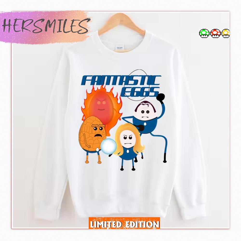 Fantastic Eggs Design Fantasic Four Parody  T-shirt