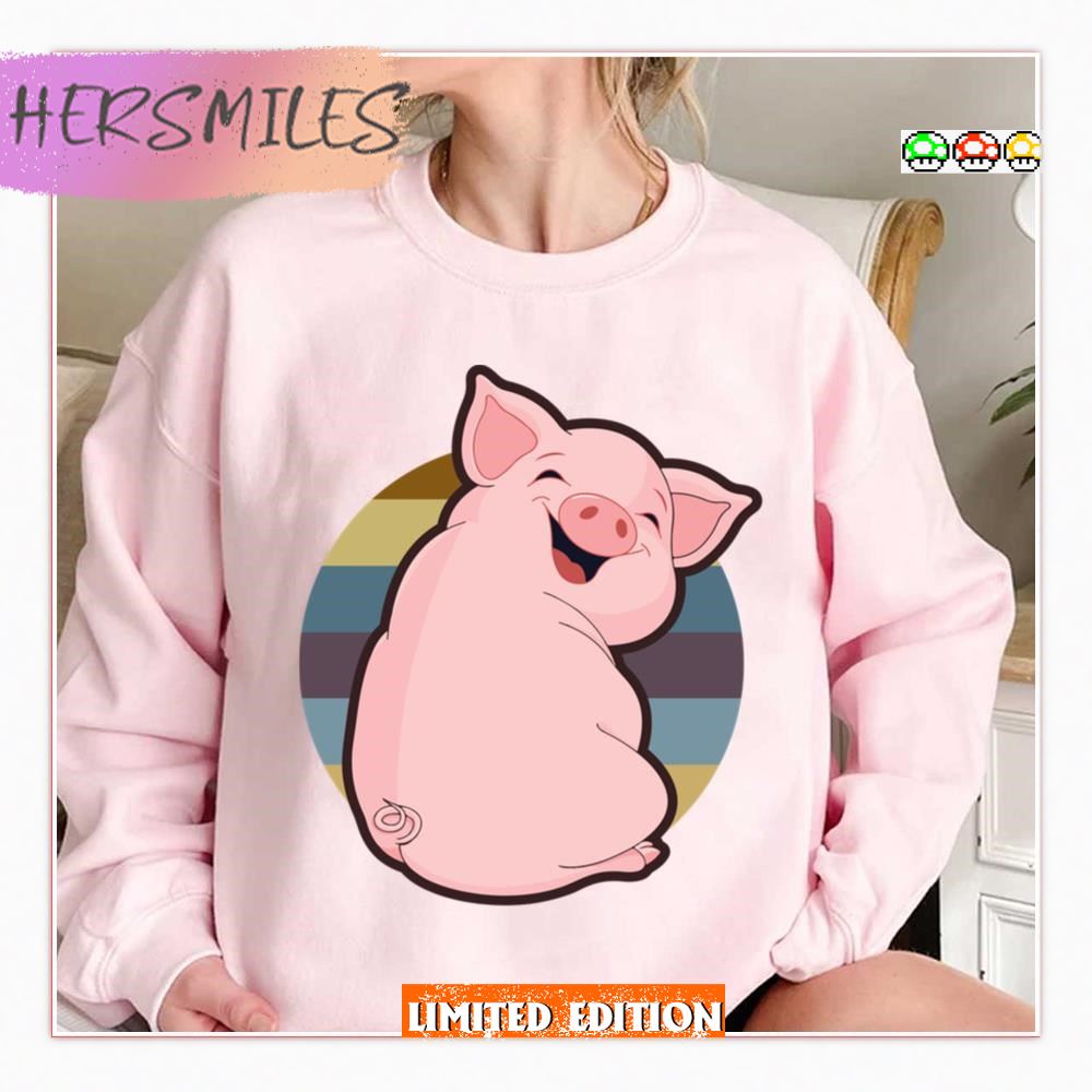 Funny Pink Pig Head Cute Art  T-shirt
