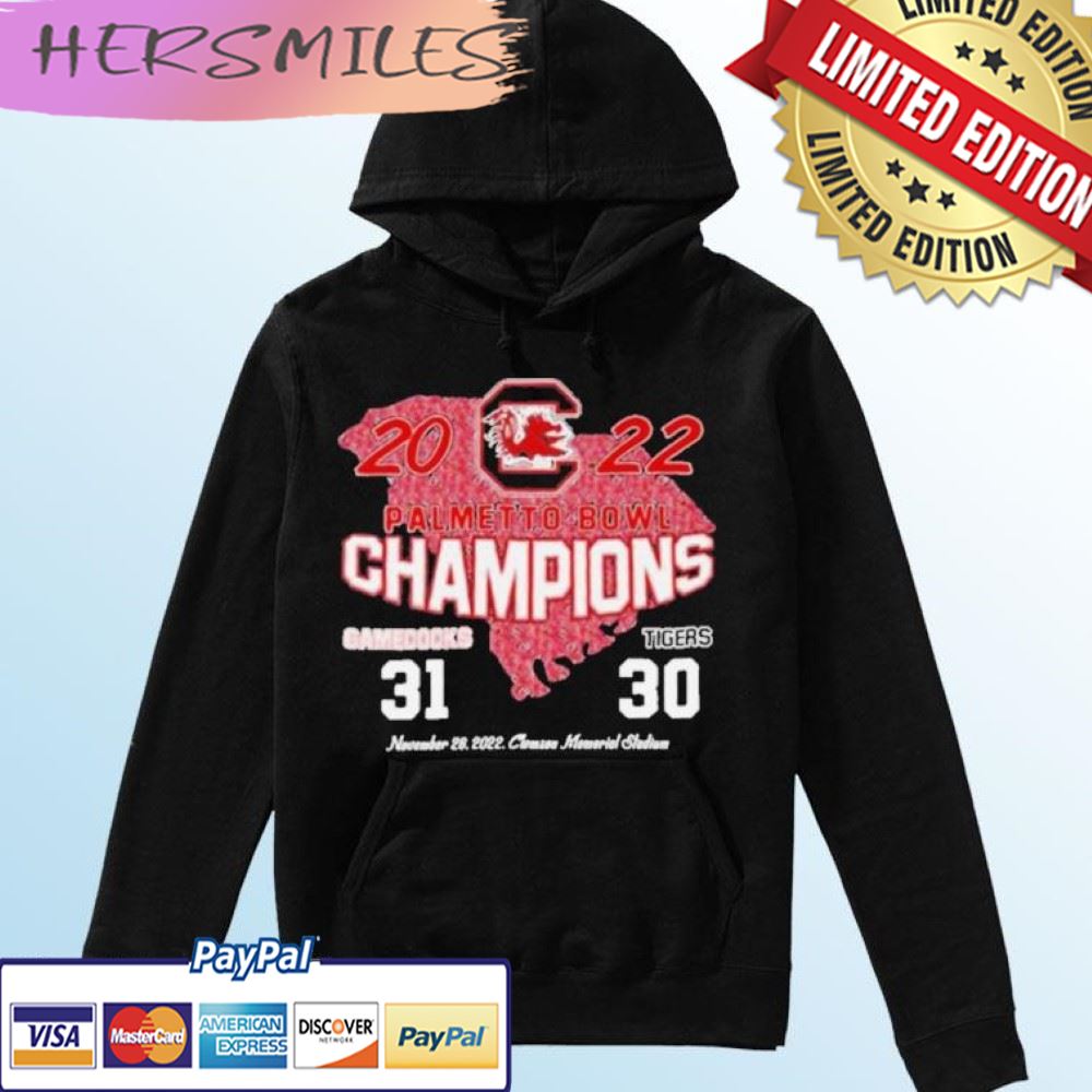 Gamecocks 31 30 Tigers 2022 Palmetto Bowl Champions Final Score T-shirt
