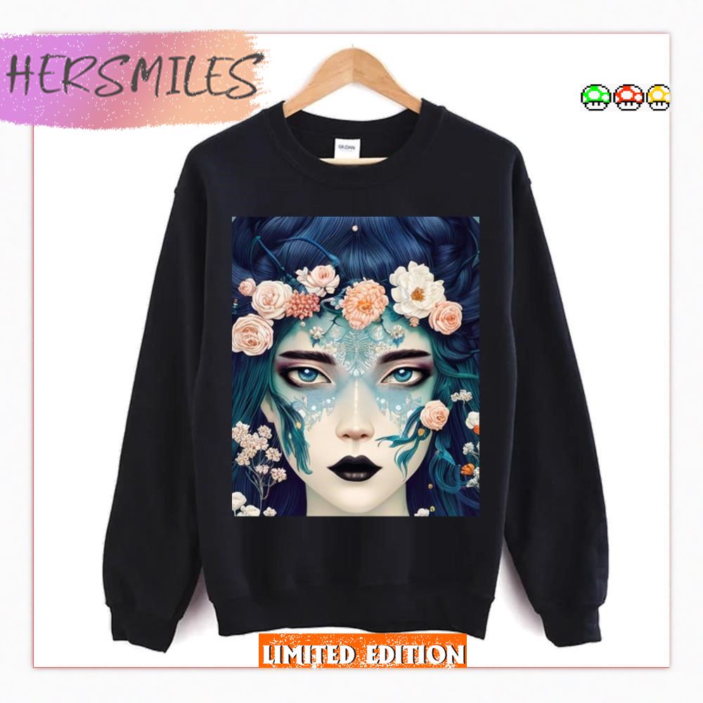 Gothic Cherub Floral Graphic T-shirt Gothic Cherub Floral Graphic T-shirt
