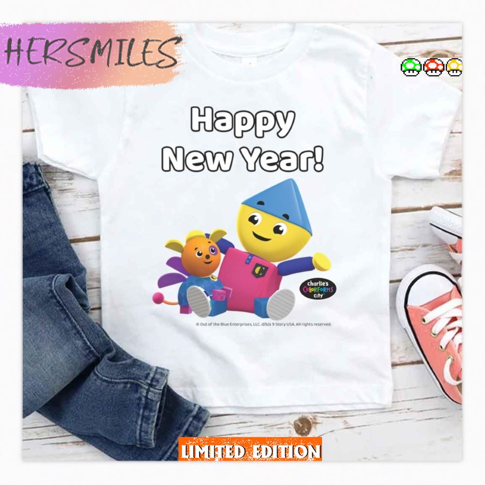 Happy New Year Charlie's Colorforms City Shirt Happy New Year Charlie's Colorforms City Shirt