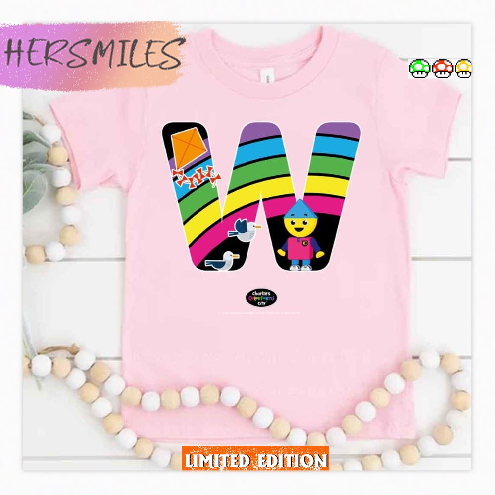 Initial W Charlie’s Colorforms City Shirt