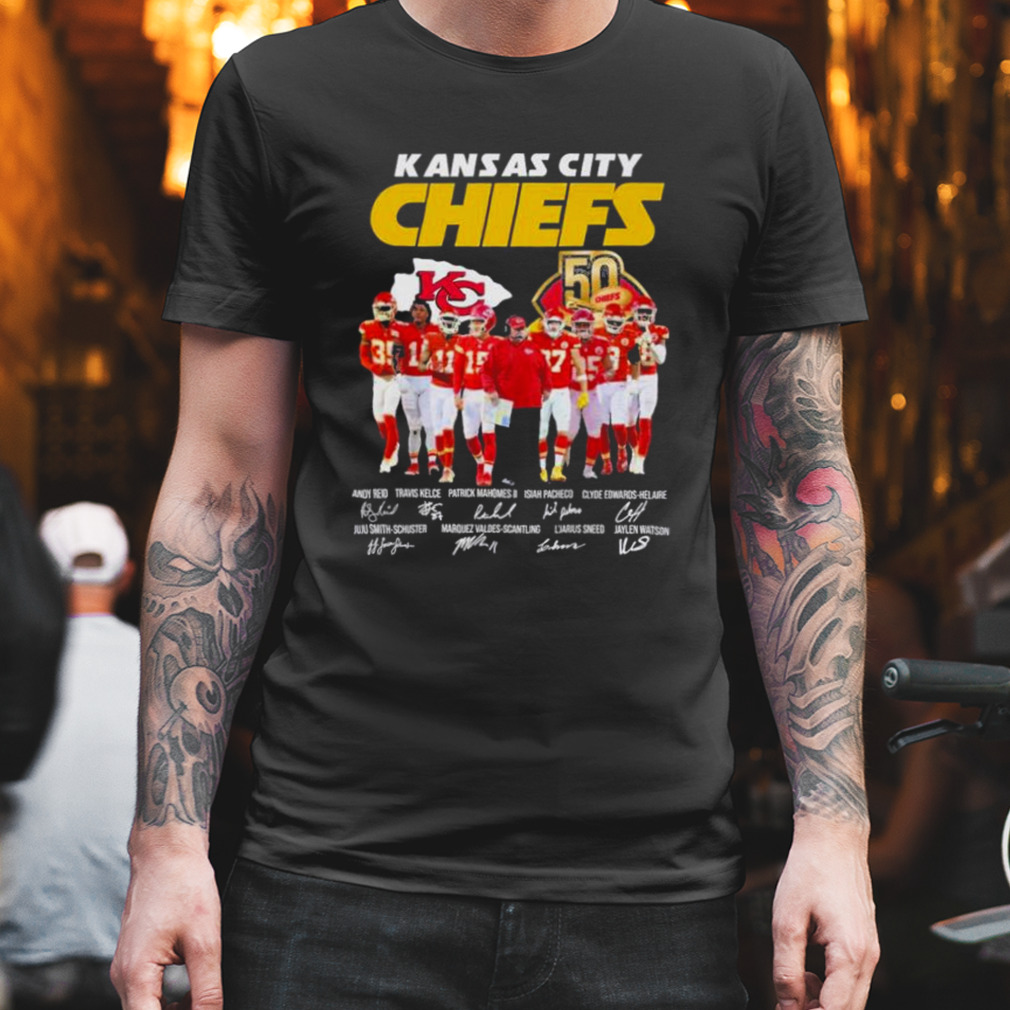 Kansas City Chiefs 50 Years Signatures Shirt