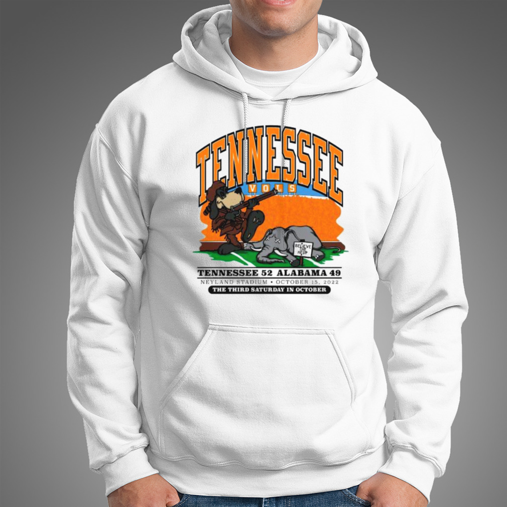 Men’S Tennessee Volunteers Over Alabama Crimson Tide 2022 Score T-Shirt Men’S Tennessee Volunteers Over Alabama Crimson Tide 2022 Score T-Shirt