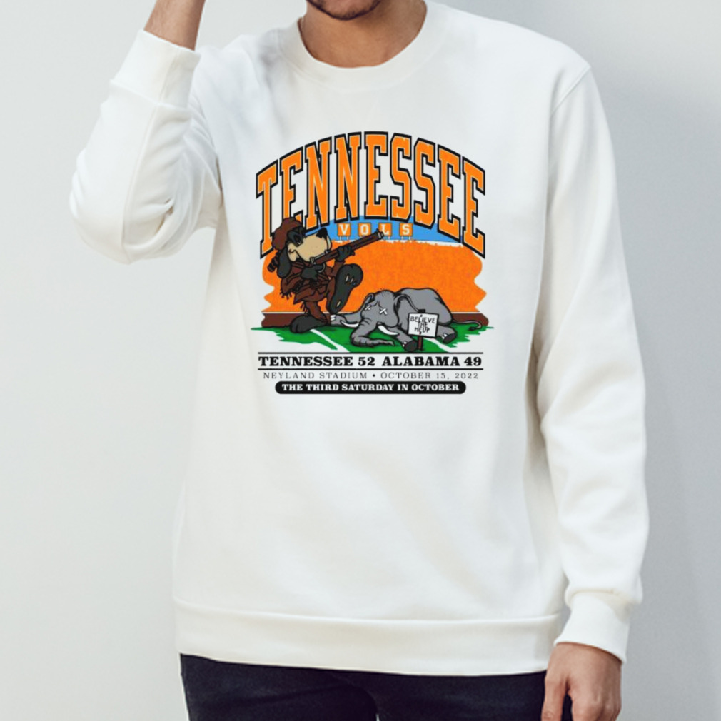 Men’S Tennessee Volunteers Over Alabama Crimson Tide 2022 Score T-Shirt