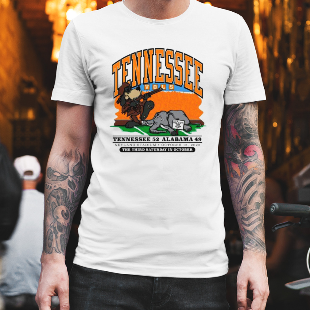 Men’S Tennessee Volunteers Over Alabama Crimson Tide 2022 Score T-Shirt