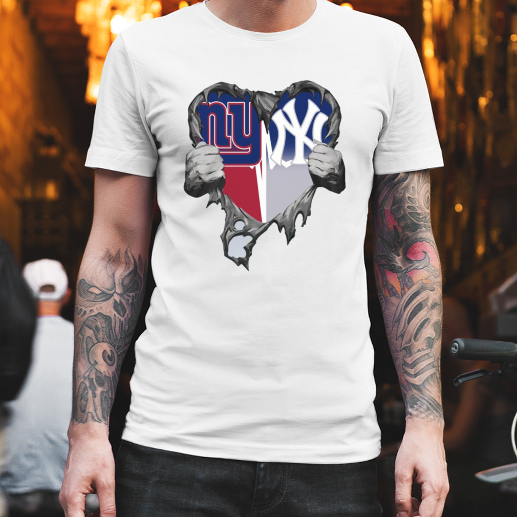 New York Giants And New York Yankees Inside Me Shirt