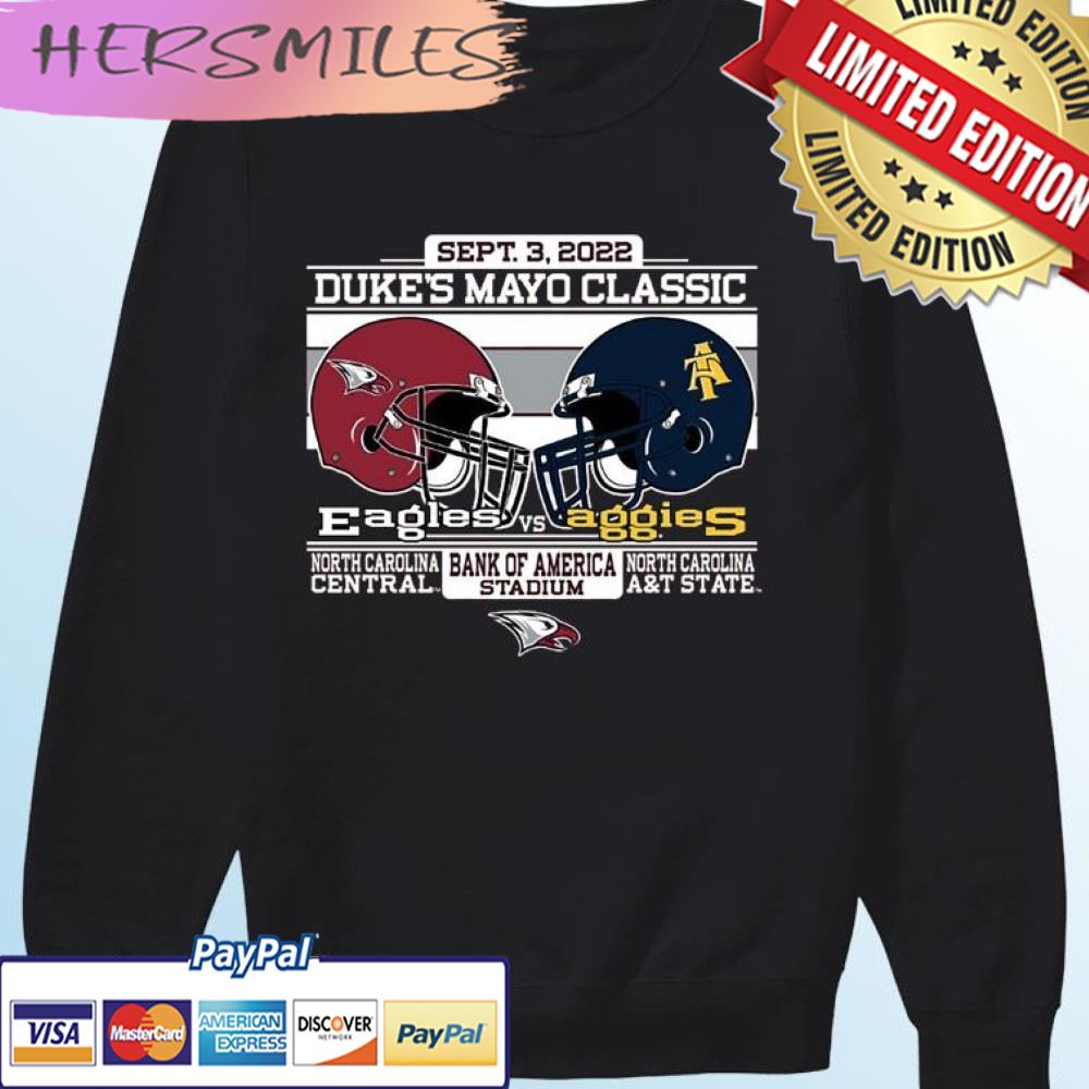 North Carolina Central University Football Duke's Mayo Classic Bowl T-shirt North Carolina Central University Football Duke's Mayo Classic Bowl T-shirt