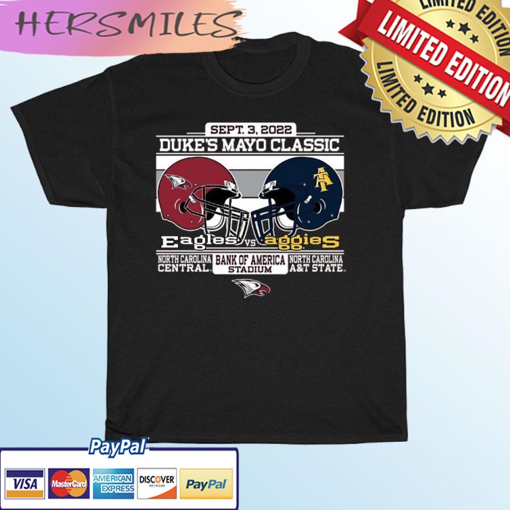 North Carolina Central University Football Duke's Mayo Classic Bowl T-shirt North Carolina Central University Football Duke's Mayo Classic Bowl T-shirt
