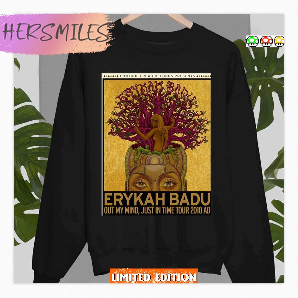Out My Mind Just In Time Tour Erykah Badu  T-Shirt