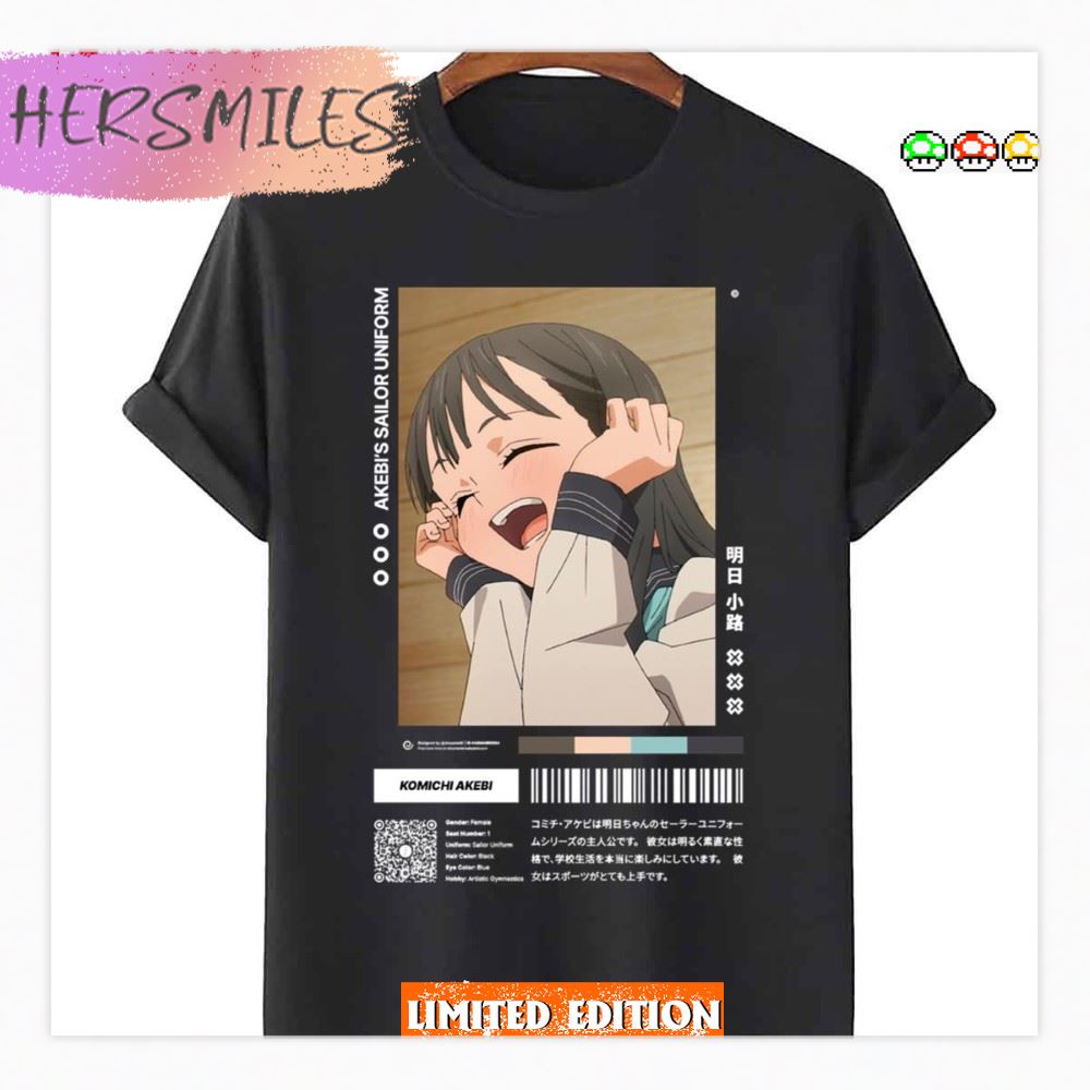 Placidity Victory Image Komichi Akebi Akebi's Sailor Uniform Art T-shirt Placidity Victory Image Komichi Akebi Akebi's Sailor Uniform Art T-shirt
