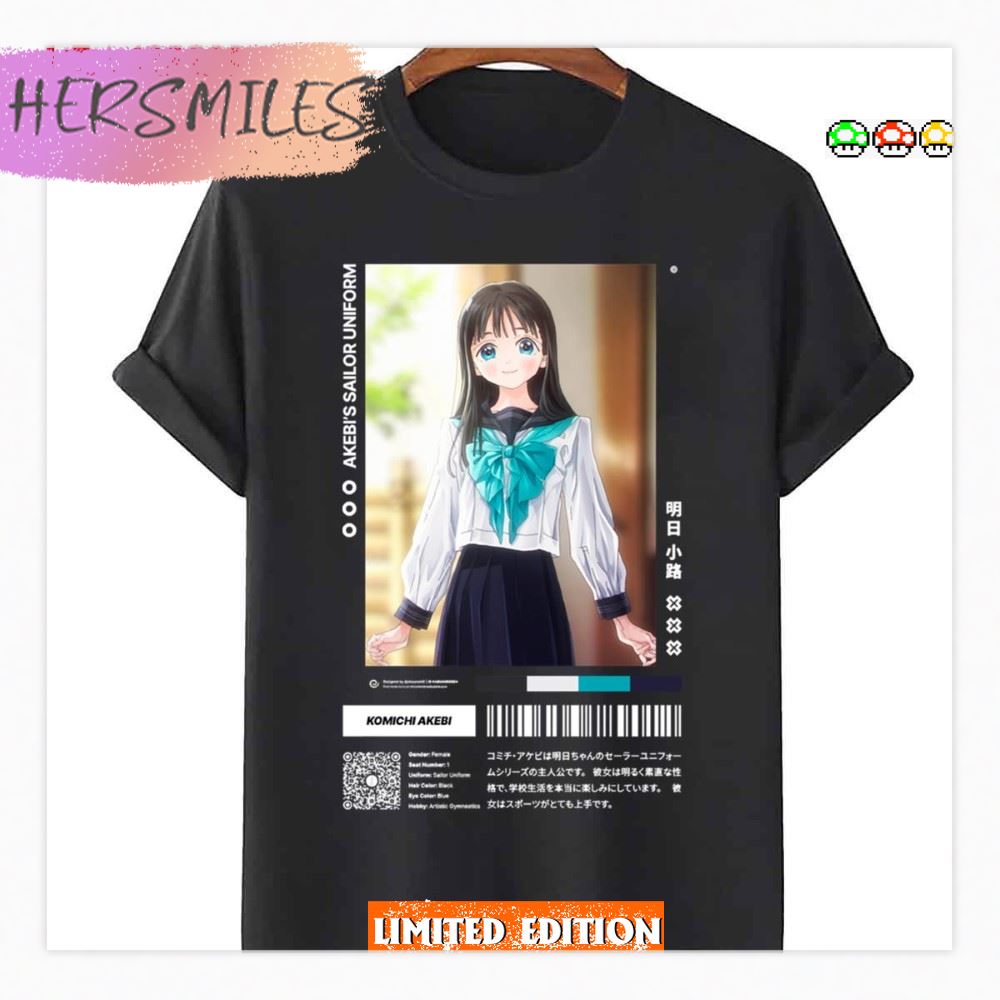 Placidity Victory Image Komichi Akebi Akebi's Sailor Uniform T-shirt Placidity Victory Image Komichi Akebi Akebi's Sailor Uniform T-shirt
