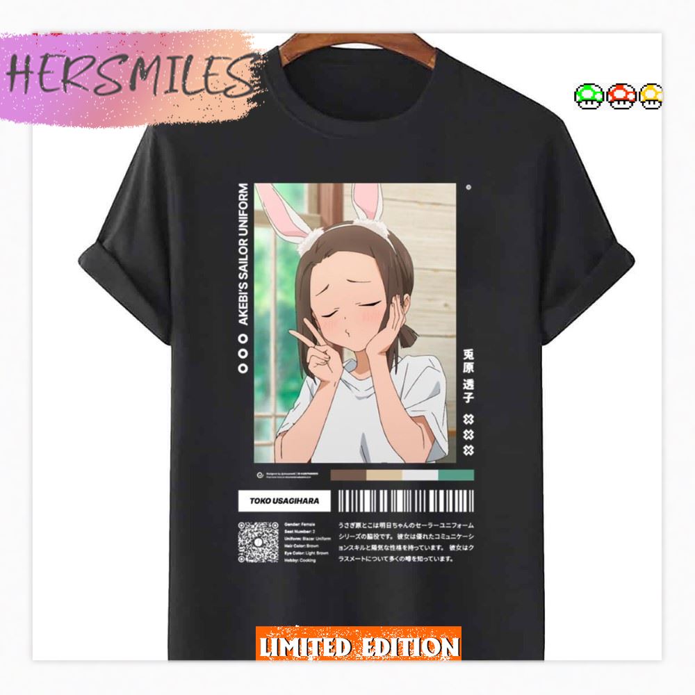 Placidity Victory Image Toko Usagihara Akebi's Sailor Uniform T-shirt Placidity Victory Image Toko Usagihara Akebi's Sailor Uniform T-shirt