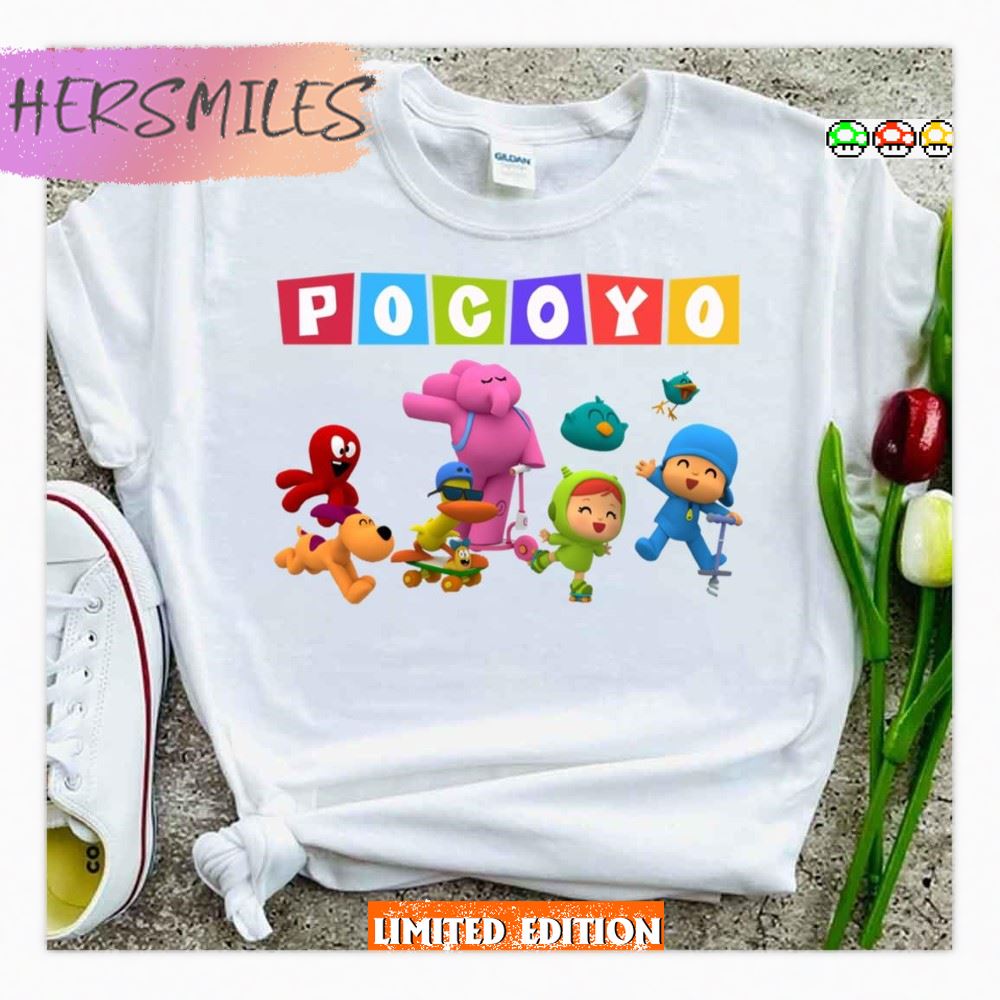 Playing Together Pocoyo Friends T-shirt Playing Together Pocoyo Friends T-shirt
