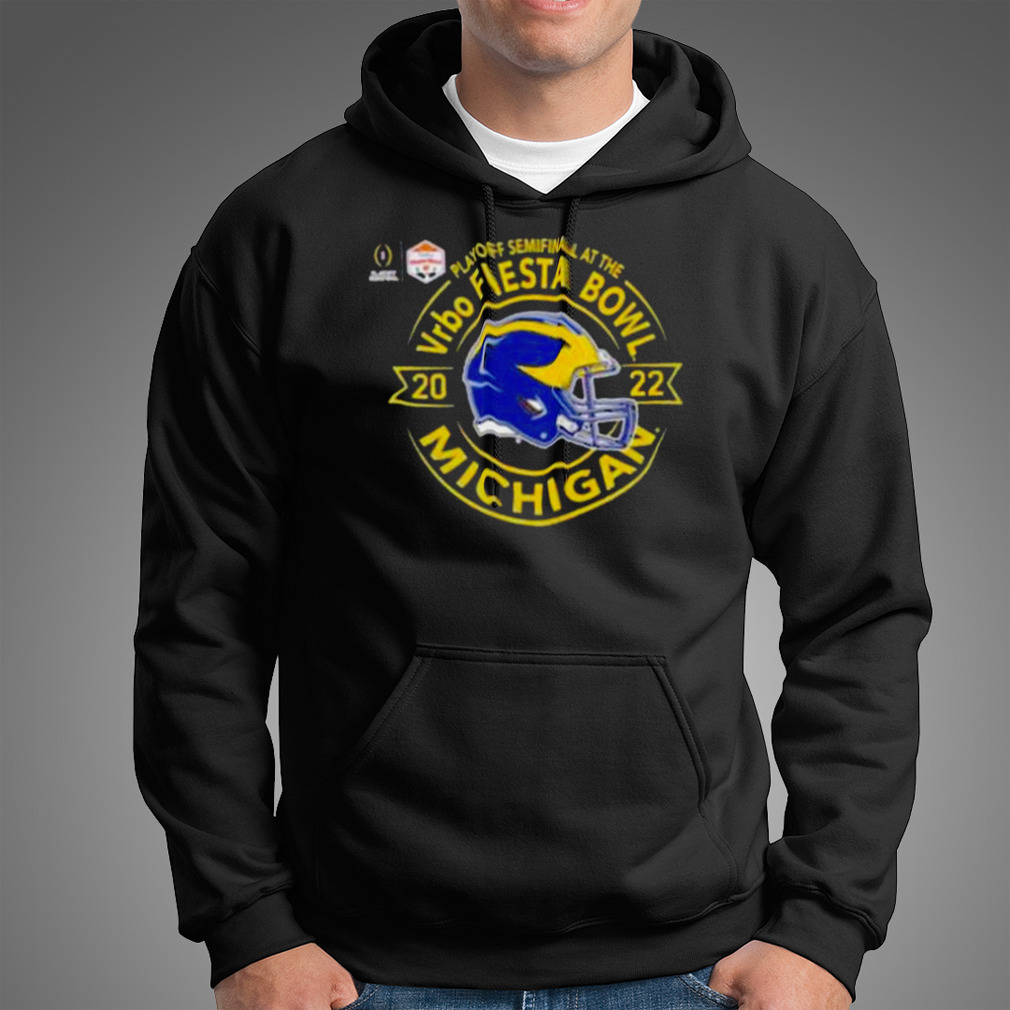 Playoff Semifinal At The Vrbo Fiesta Bowl 2022 Michigan Wolverines Helmet Shirt