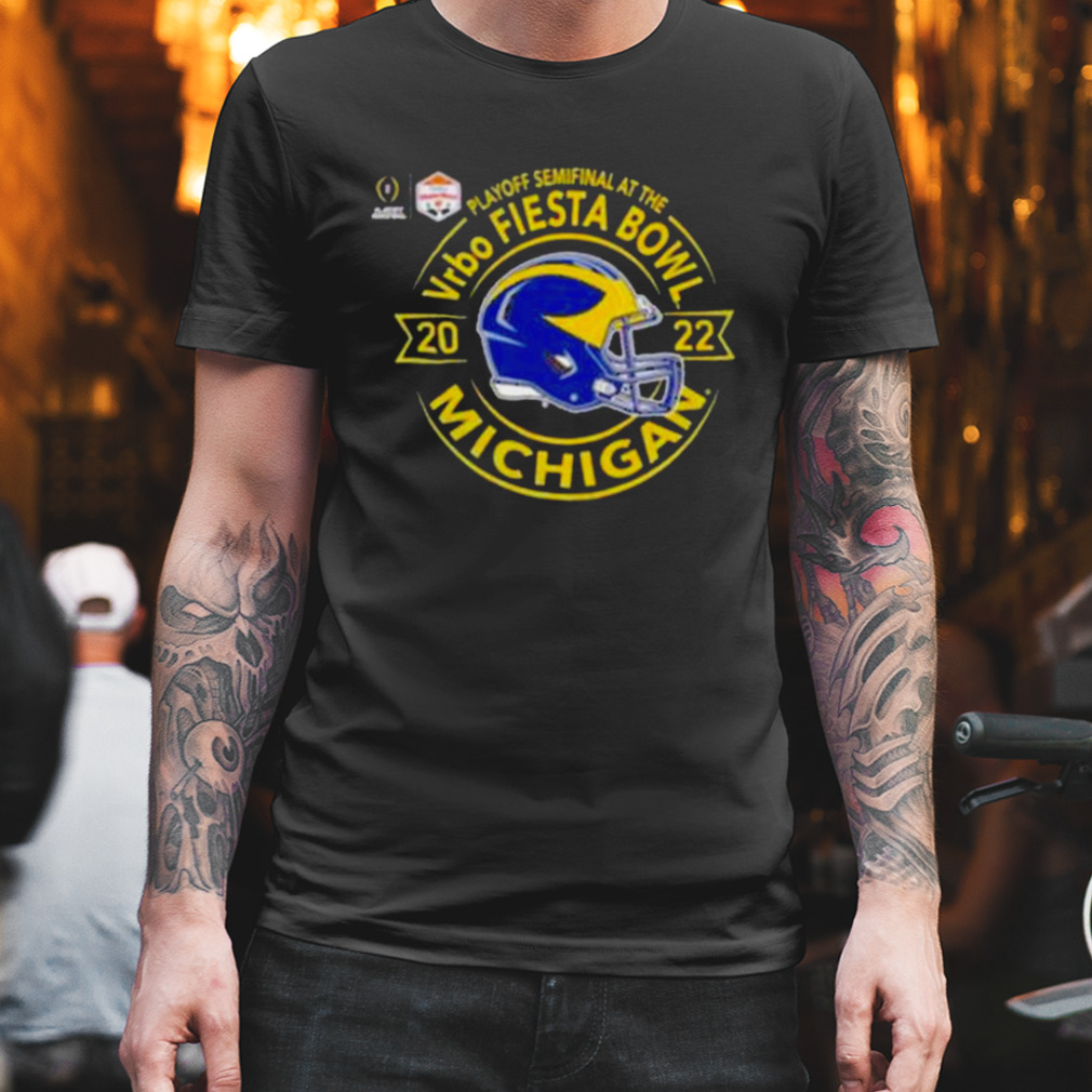 Playoff Semifinal At The Vrbo Fiesta Bowl 2022 Michigan Wolverines Helmet Shirt