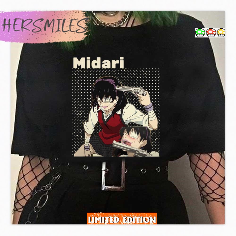 Plway With Guns Kakegurui Midari T-shirt Plway With Guns Kakegurui Midari T-shirt
