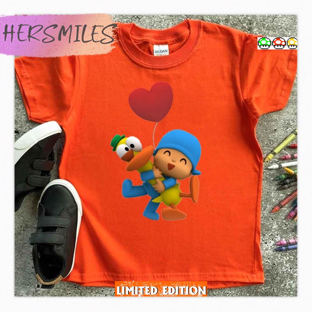 Pocoyo Hugging Friend Duck T-shirt Pocoyo Hugging Friend Duck T-shirt