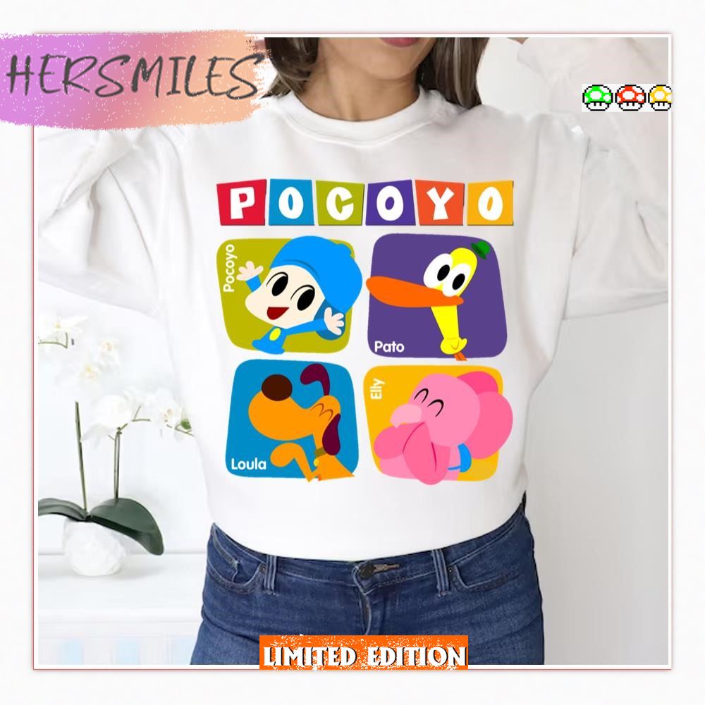 Pocoyo Loula Pato And Elly  T-shirt